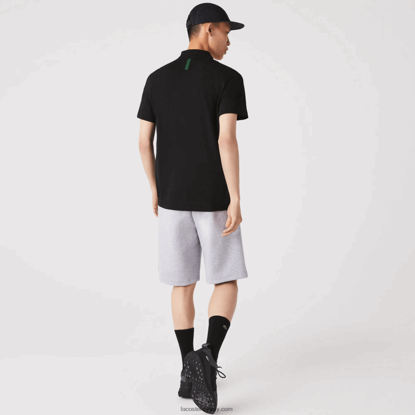 Lacoste aktiv bevegelse pustende piképolo i bomull 4J4X0T173 svart 031 menn