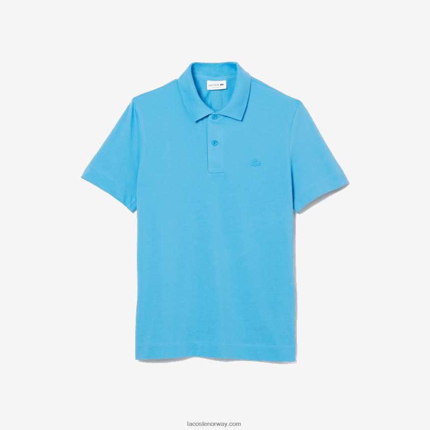Lacoste aktiv bevegelse pustende piképolo i bomull 4J4X0T898 blå 4xa menn