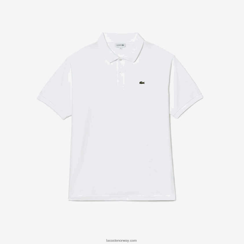 Lacoste bomull petit pique polo - plus size - stor 4J4X0T169 hvit 001 menn