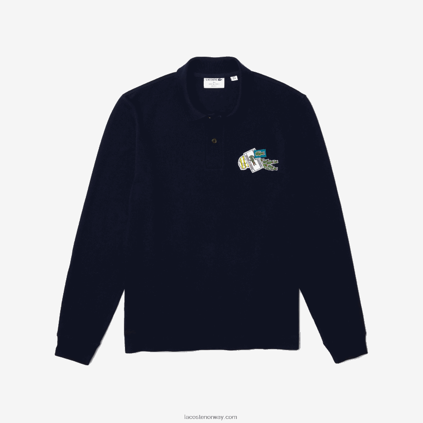 Lacoste krokodille tegneseriemerke polo 4J4X0T1261 marineblå 166 menn