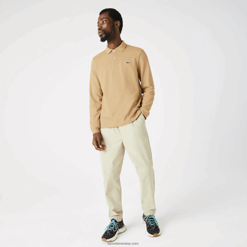 Lacoste original l.12.12 langermet polo 4J4X0T1221 beige 02s menn