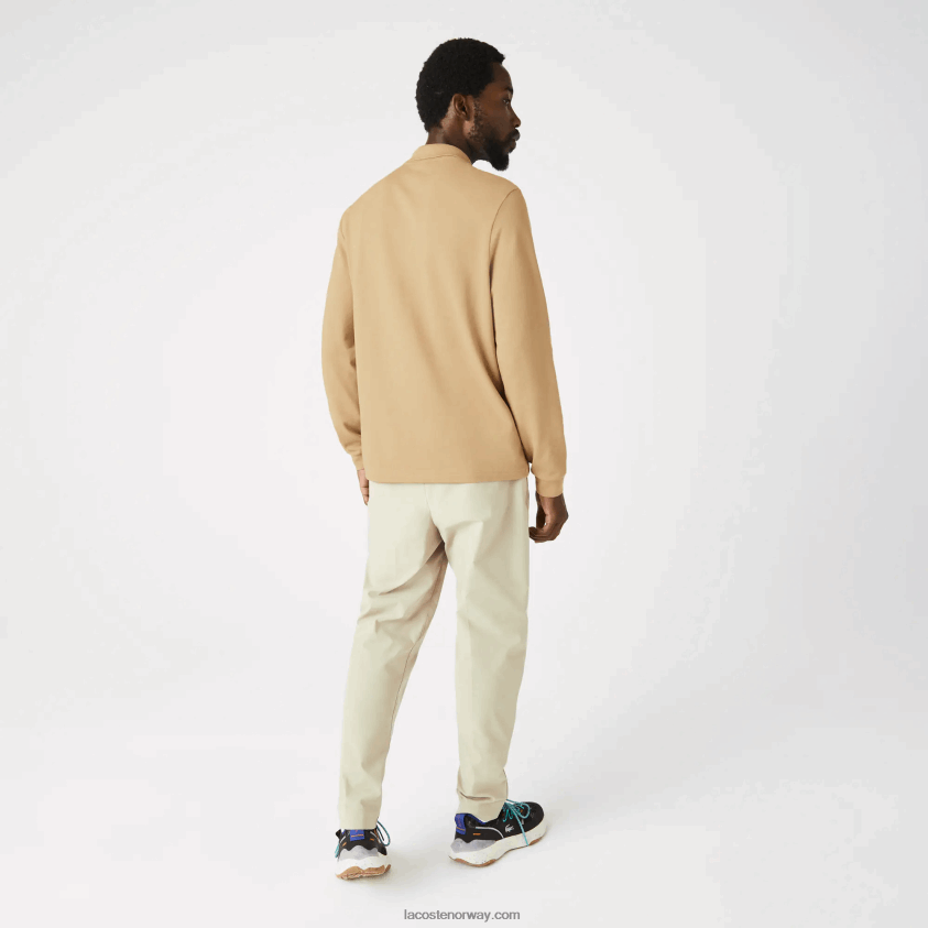 Lacoste original l.12.12 langermet polo 4J4X0T1221 beige 02s menn