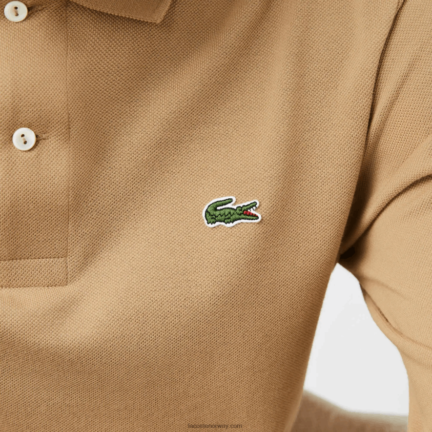 Lacoste original l.12.12 langermet polo 4J4X0T1221 beige 02s menn