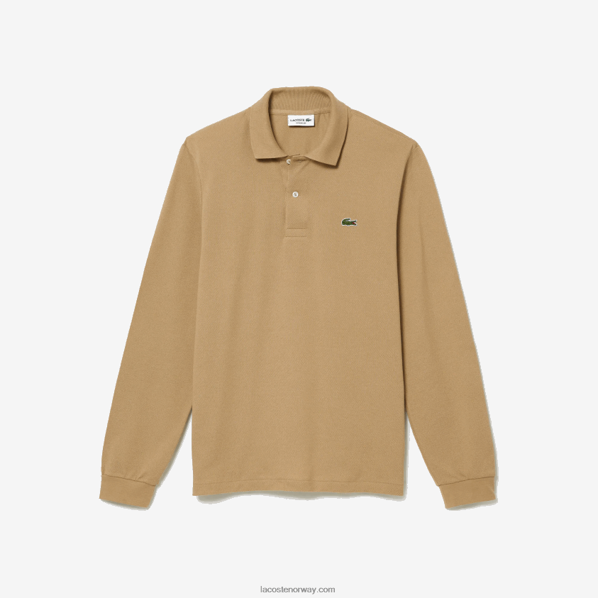 Lacoste original l.12.12 langermet polo 4J4X0T1221 beige 02s menn