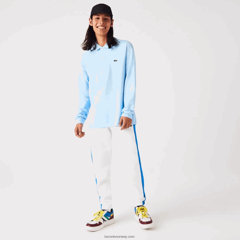 Lacoste original l.12.12 langermet polo 4J4X0T643 blå hbp menn