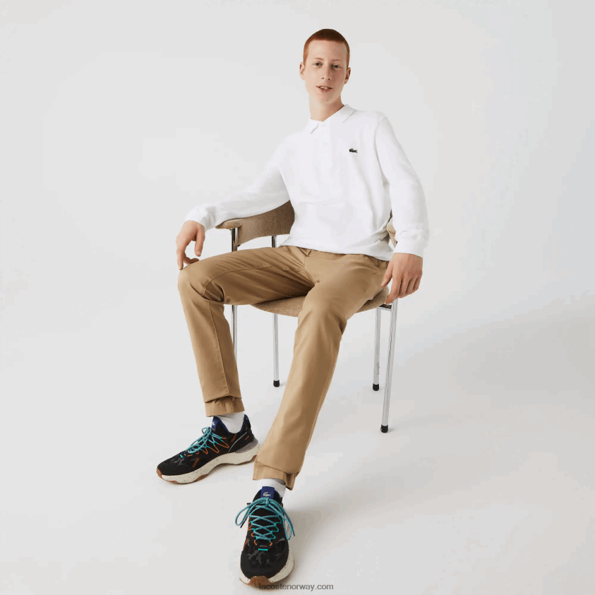 Lacoste original l.12.12 langermet polo 4J4X0T644 hvit 001 menn