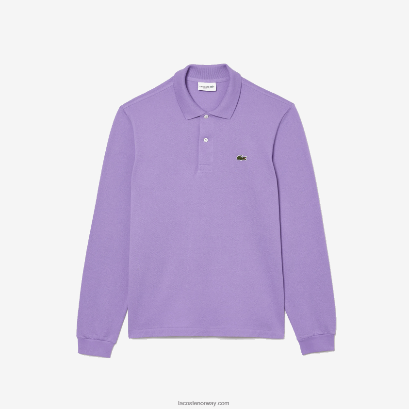 Lacoste original l.12.12 langermet polo 4J4X0T945 lilla gfu menn