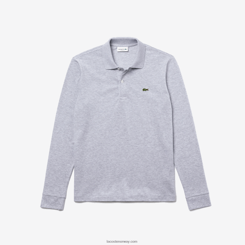 Lacoste original l.12.12 langermet varmepolo 4J4X0T787 grå kine cca menn