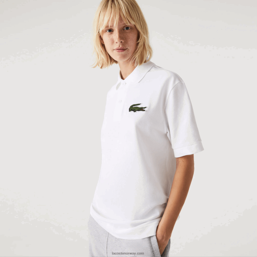 Lacoste original l.12.12 loose fit polo 4J4X0T231 hvit 001 menn