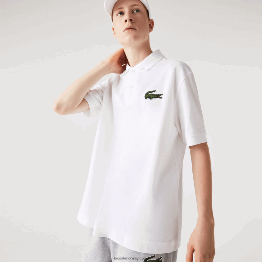 Lacoste original l.12.12 loose fit polo 4J4X0T231 hvit 001 menn