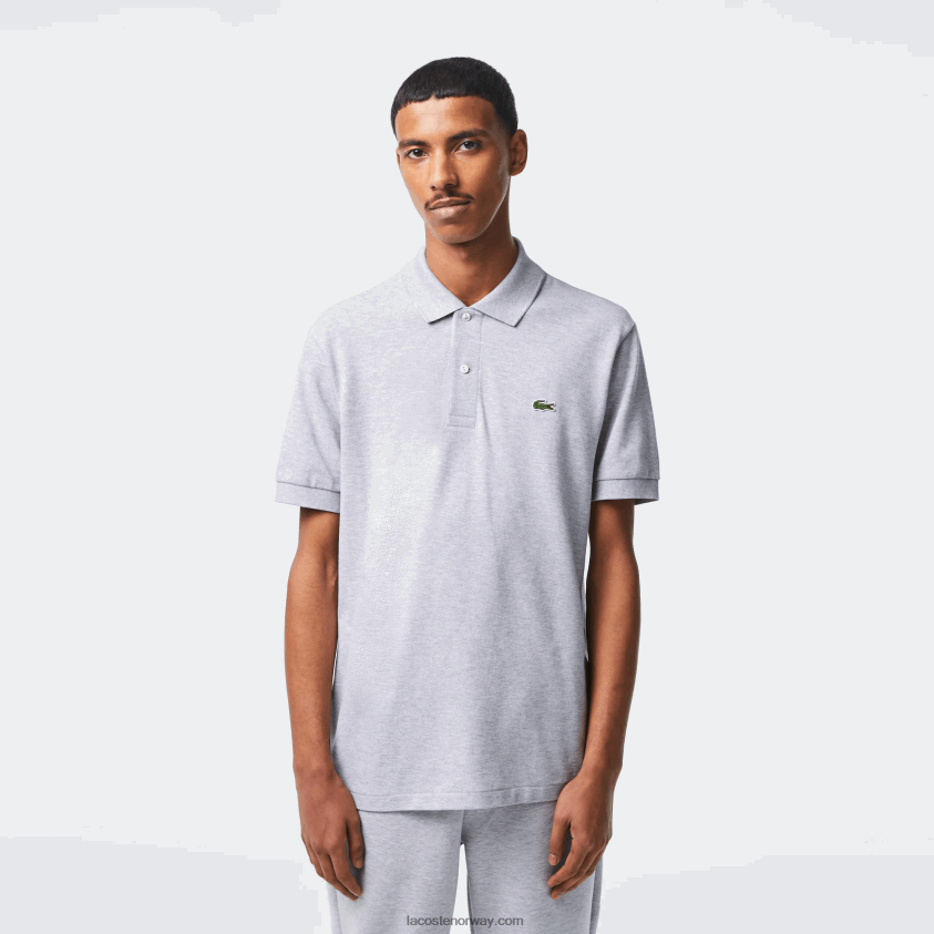 Lacoste original l.12.12 lyngpolo 4J4X0T127 grå kine cca menn
