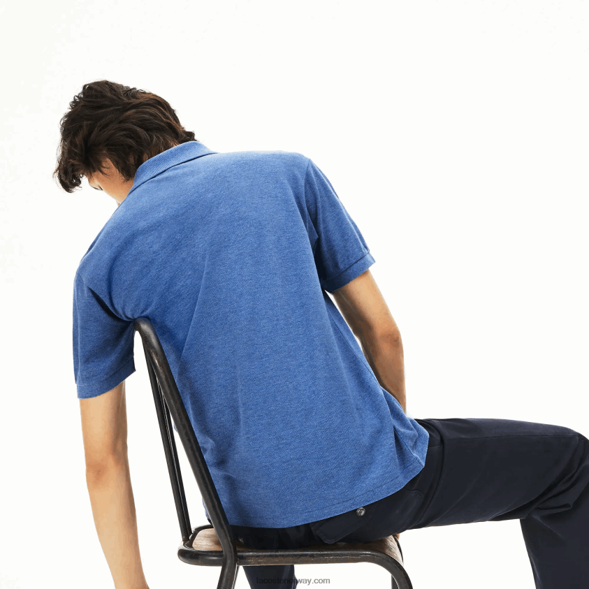 Lacoste original l.12.12 lyngpolo 4J4X0T865 blå kine 5ch menn