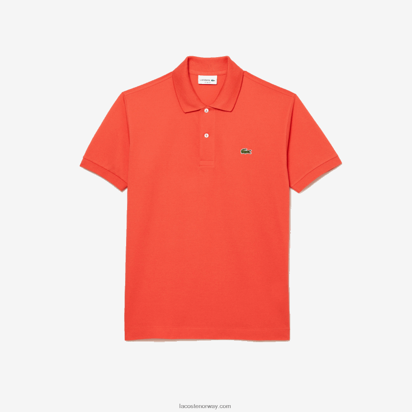 Lacoste original l.12.12 polo 4J4X0T221 oransje 02k menn