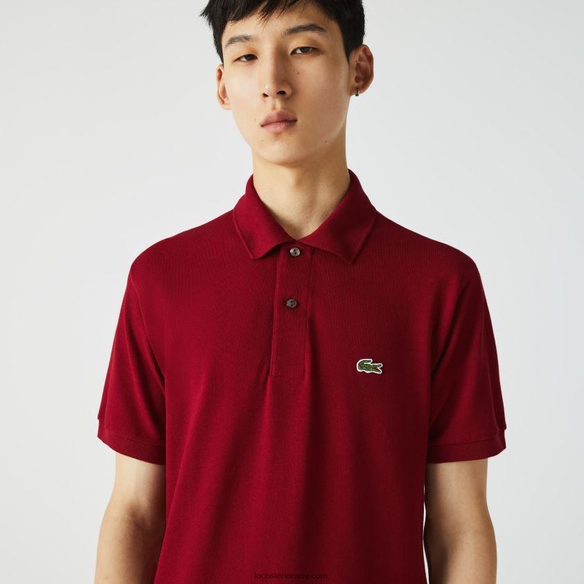 Lacoste original l.12.12 polo 4J4X0T656 bordeaux 476 menn
