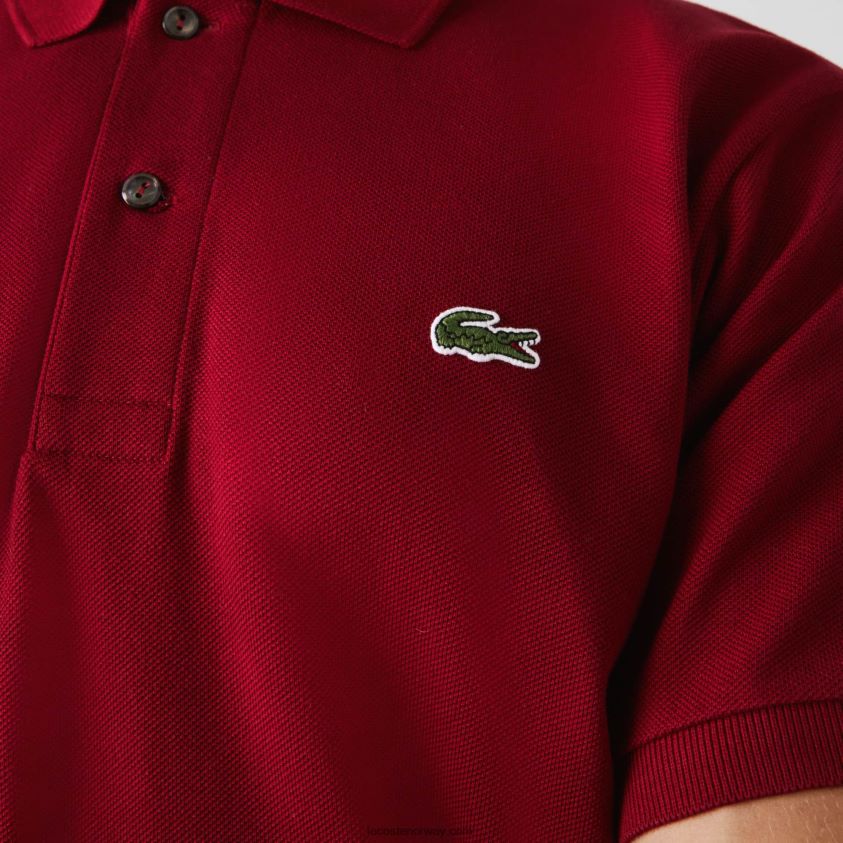 Lacoste original l.12.12 polo 4J4X0T656 bordeaux 476 menn