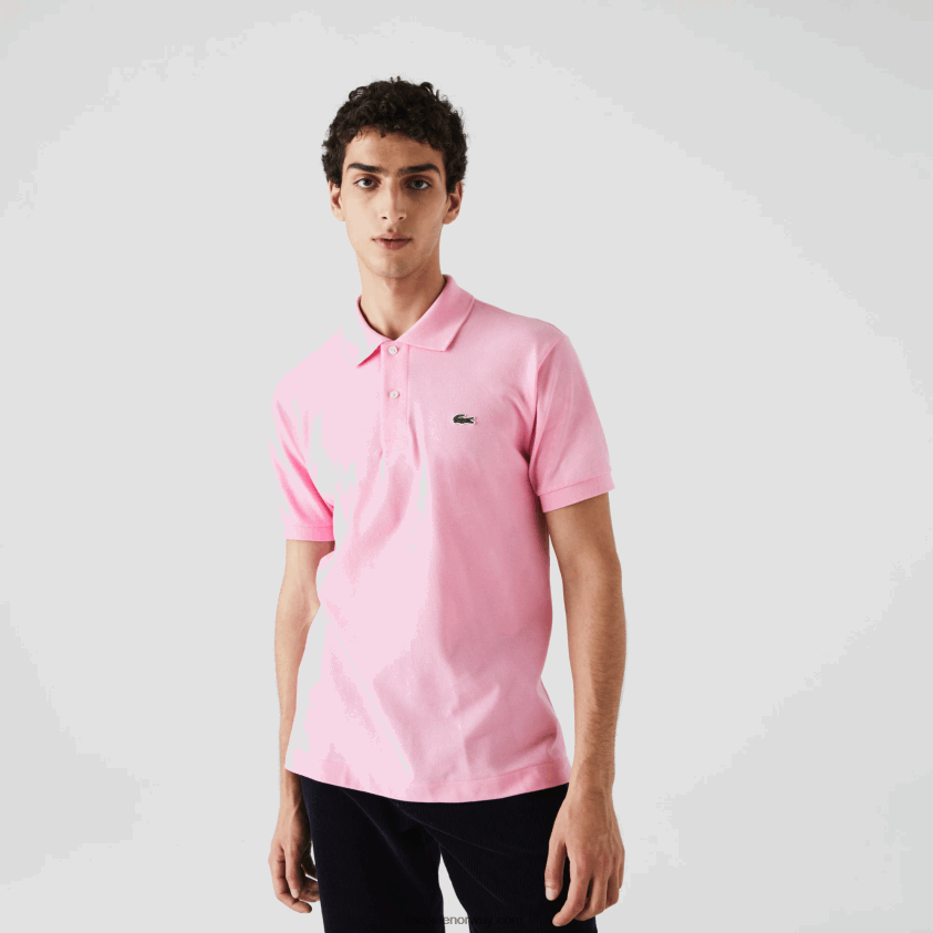Lacoste original l.12.12 polo 4J4X0T851 rosa 6us menn