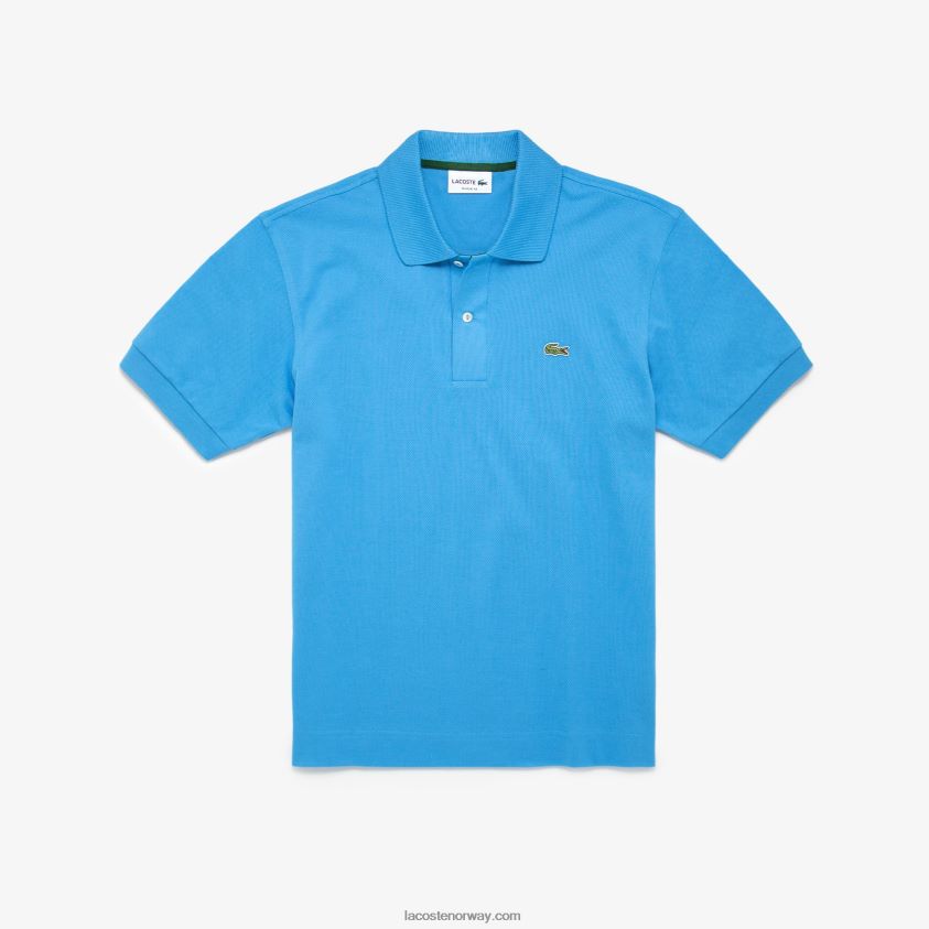 Lacoste original l.12.12 polo med kraftig bomullspiké 4J4X0T768 blå 4xa menn