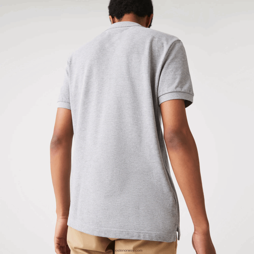 Lacoste original l.12.12 slim fit polo 4J4X0T1267 grå kine yrd menn