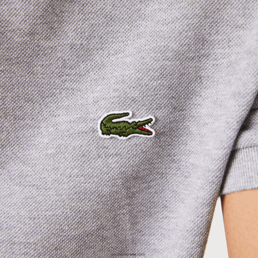Lacoste original l.12.12 slim fit polo 4J4X0T1267 grå kine yrd menn