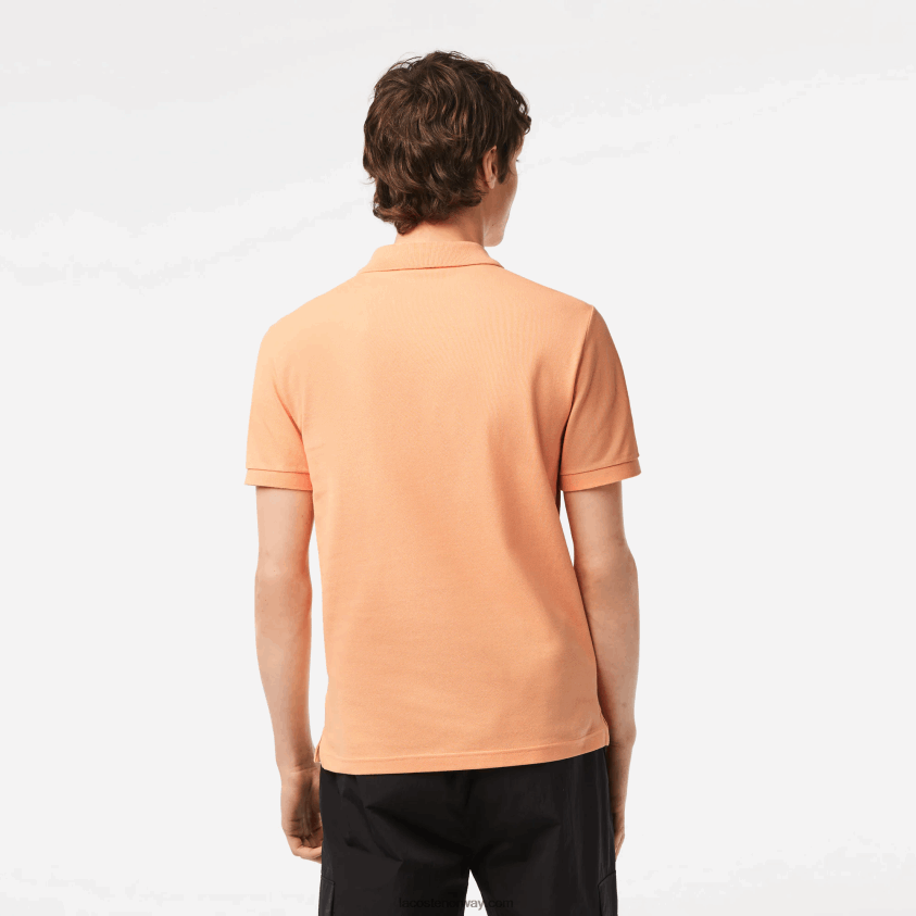Lacoste original l.12.12 slim fit polo 4J4X0T157 lys oransje heb menn