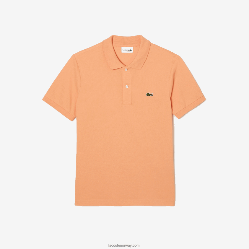 Lacoste original l.12.12 slim fit polo 4J4X0T157 lys oransje heb menn
