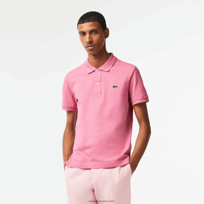 Lacoste original l.12.12 slim fit polo 4J4X0T190 rosa 2r3 menn