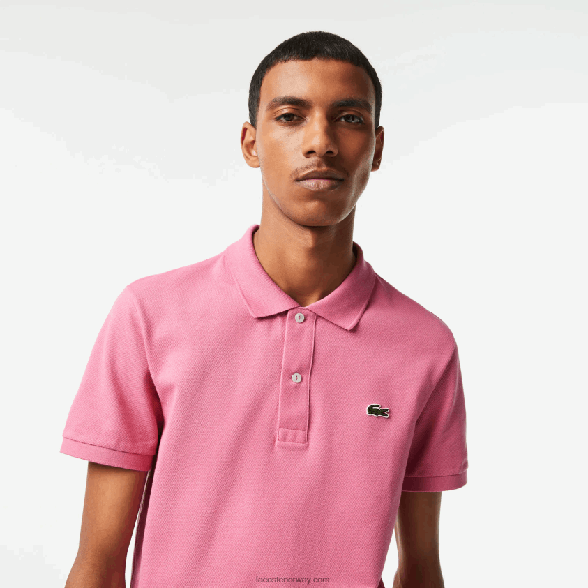 Lacoste original l.12.12 slim fit polo 4J4X0T190 rosa 2r3 menn