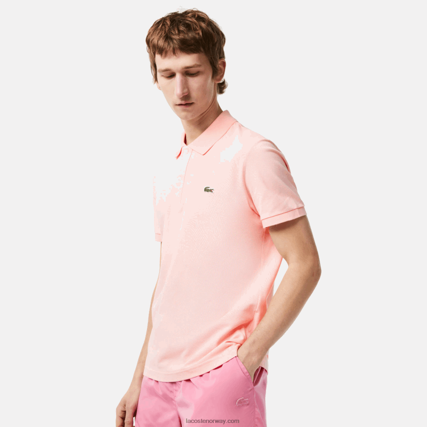 Lacoste original l.12.12 slim fit polo 4J4X0T243 rosa kf9 menn