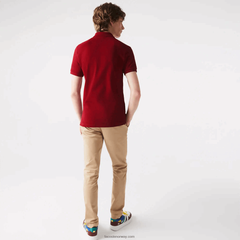 Lacoste original l.12.12 slim fit polo 4J4X0T655 bordeaux 476 menn