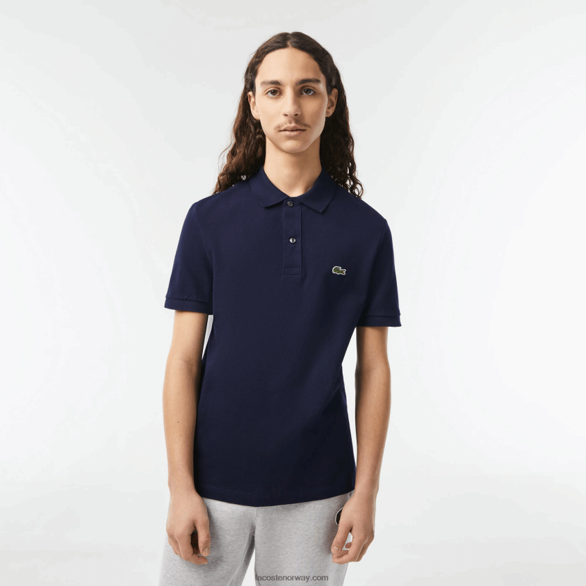 Lacoste original l.12.12 slim fit polo 4J4X0T685 marineblå 166 menn