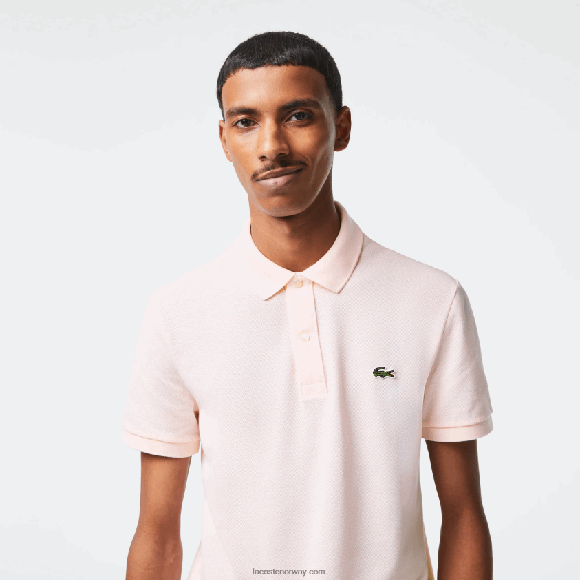 Lacoste original l.12.12 slim fit polo 4J4X0T740 lys rosa t03 menn