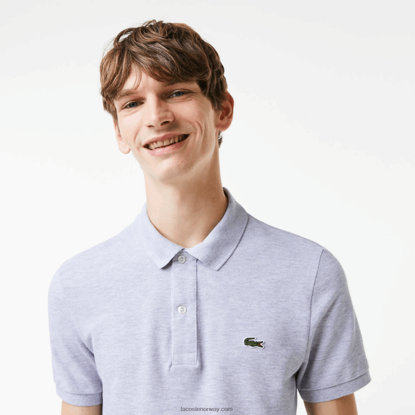 Lacoste original l.12.12 slim fit polo 4J4X0T766 grå kine cca menn