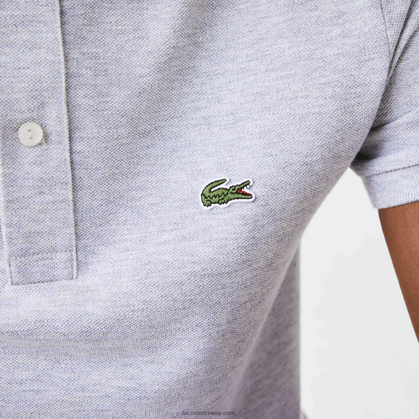 Lacoste original l.12.12 slim fit polo 4J4X0T766 grå kine cca menn