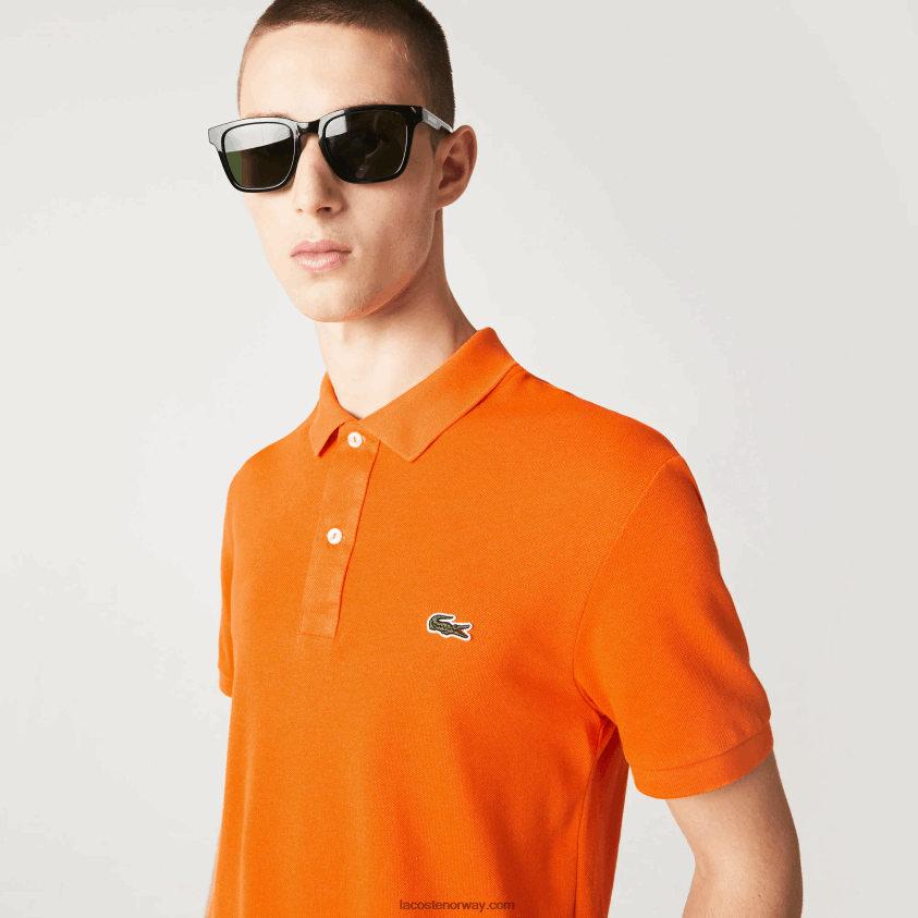 Lacoste original l.12.12 slim fit polo 4J4X0T876 oransje z4d menn
