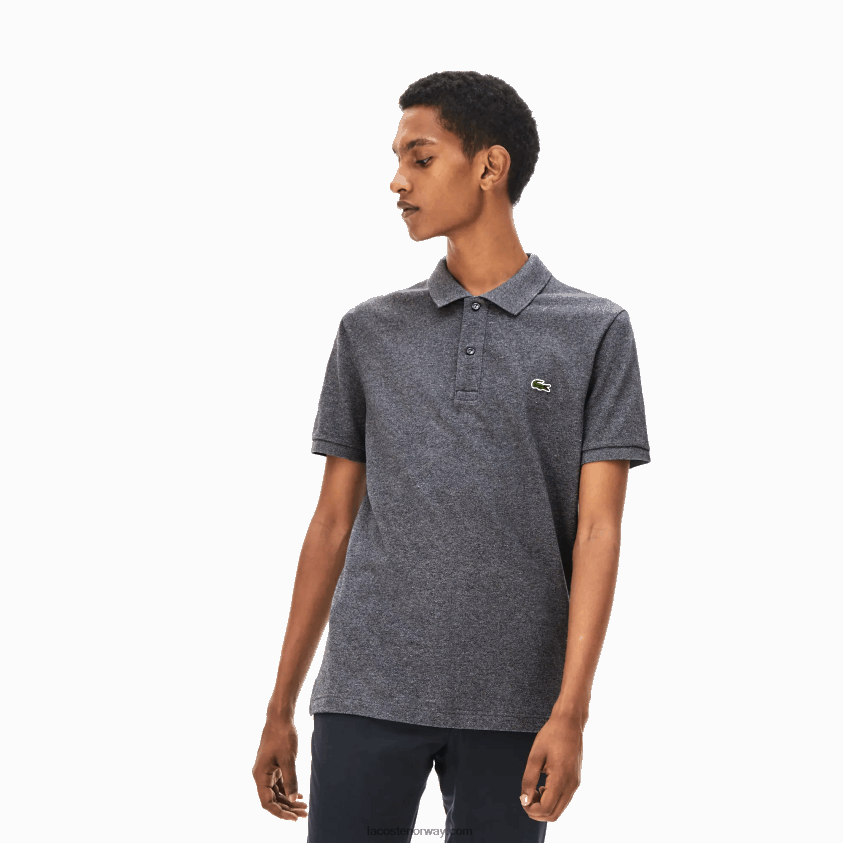 Lacoste original l.12.12 slim fit polo 4J4X0T937 grå kine e8g menn
