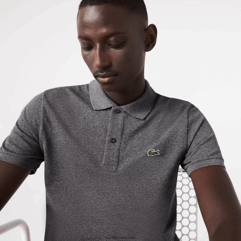 Lacoste original l.12.12 slim fit polo 4J4X0T937 grå kine e8g menn