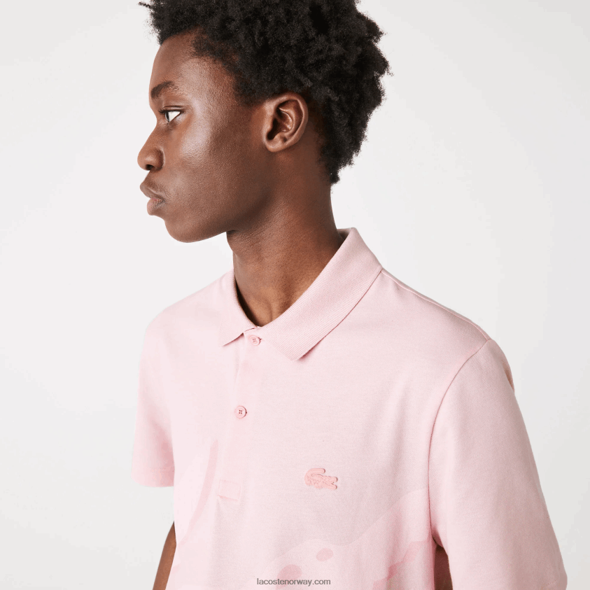Lacoste regelmessig passform stretch polo i økologisk bomull 4J4X0T932 rosa hcq menn