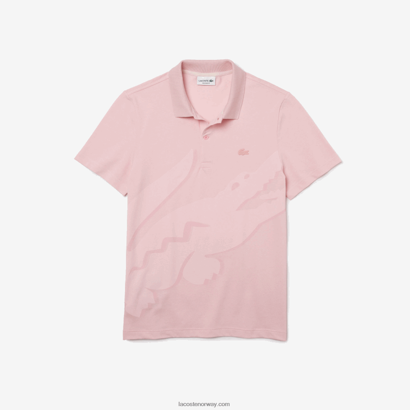 Lacoste regelmessig passform stretch polo i økologisk bomull 4J4X0T932 rosa hcq menn