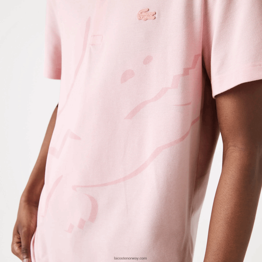 Lacoste regelmessig passform stretch polo i økologisk bomull 4J4X0T932 rosa hcq menn