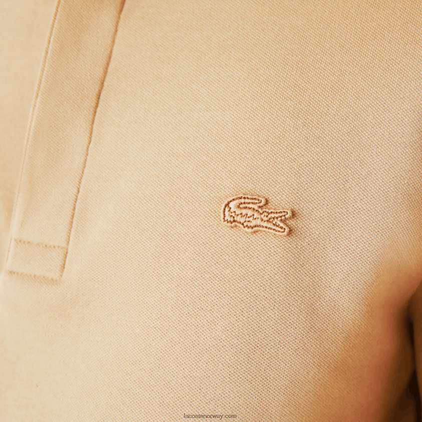 Lacoste smart paris langermet stretch pique polo i bomull 4J4X0T1297 beige 02s menn