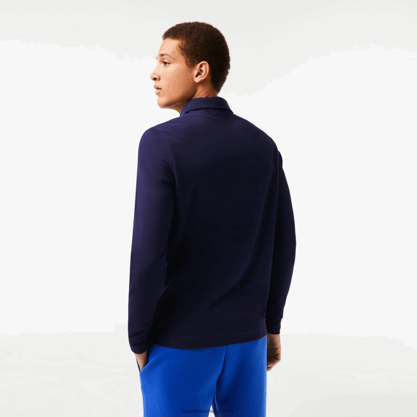 Lacoste smart paris langermet stretch pique polo i bomull 4J4X0T665 marineblå 166 menn