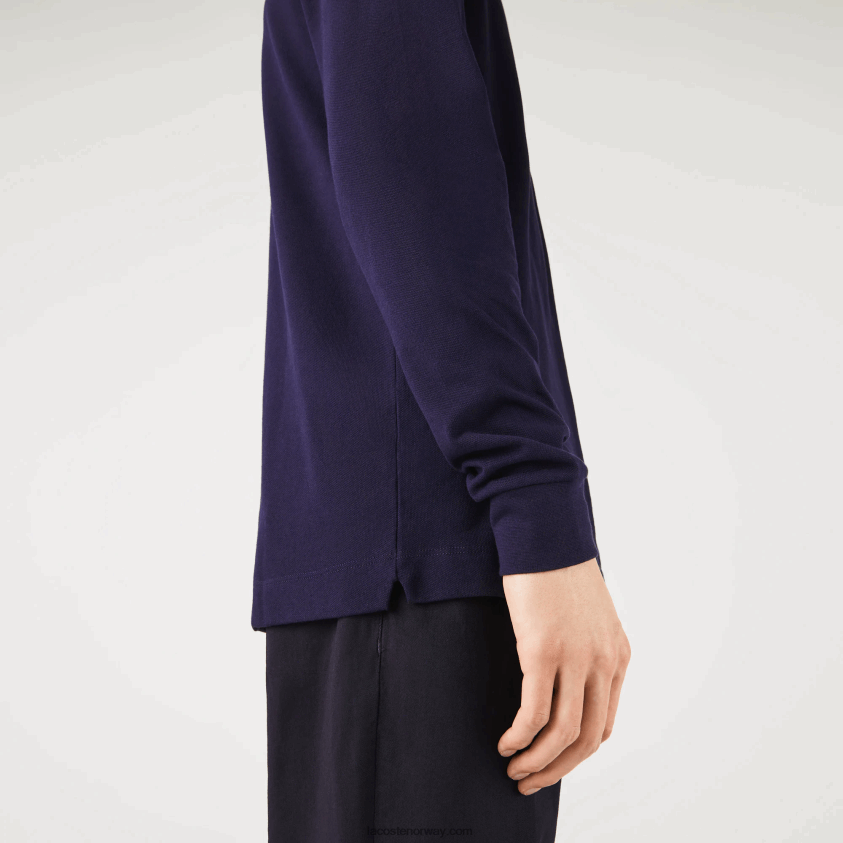 Lacoste smart paris langermet stretch pique polo i bomull 4J4X0T665 marineblå 166 menn