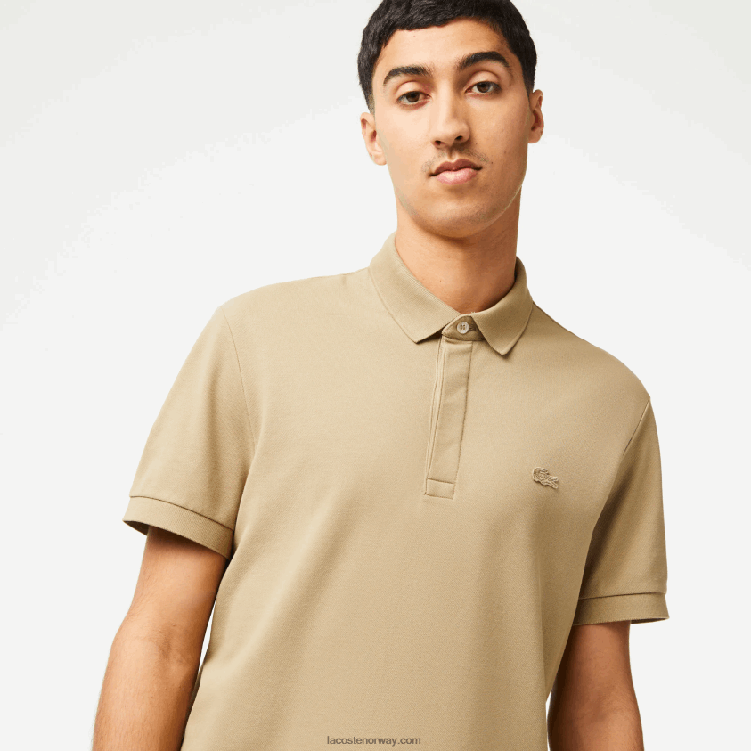 Lacoste smart paris stretch bomull pique polo 4J4X0T124 beige cb8 menn