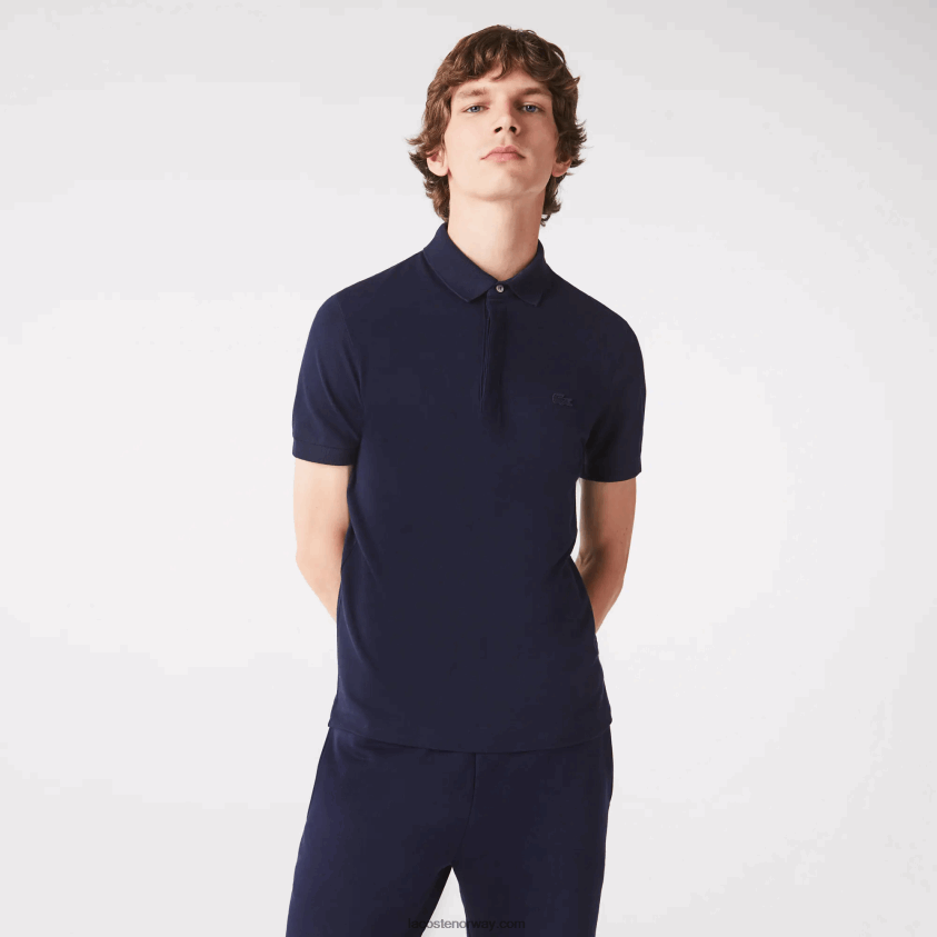 Lacoste smart paris stretch bomull pique polo 4J4X0T611 marineblå 166 menn