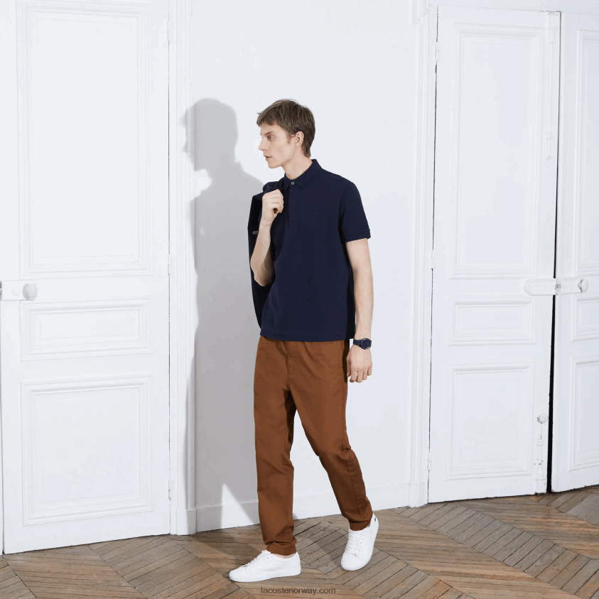 Lacoste smart paris stretch bomull pique polo 4J4X0T611 marineblå 166 menn
