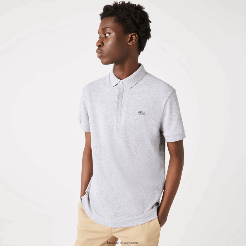 Lacoste smart paris stretch bomull pique polo 4J4X0T659 grå kine cca menn