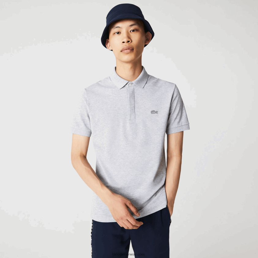 Lacoste smart paris stretch bomull pique polo 4J4X0T659 grå kine cca menn
