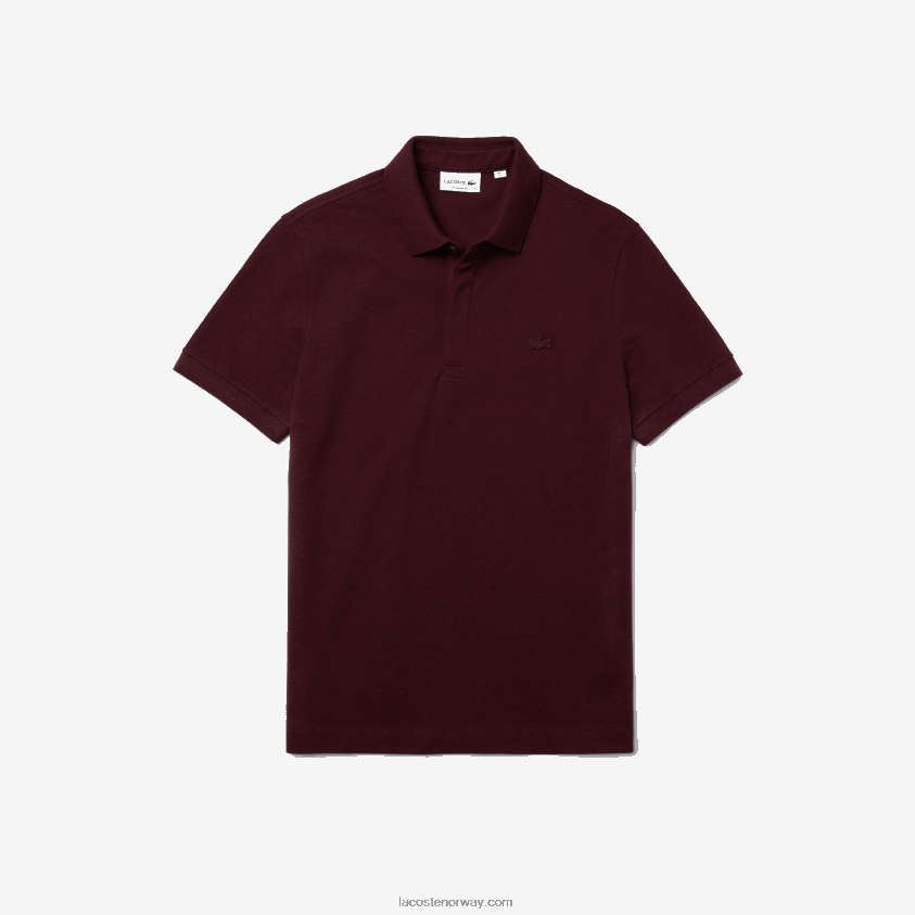 Lacoste smart paris stretch bomull pique polo 4J4X0T764 bordeaux sxl menn