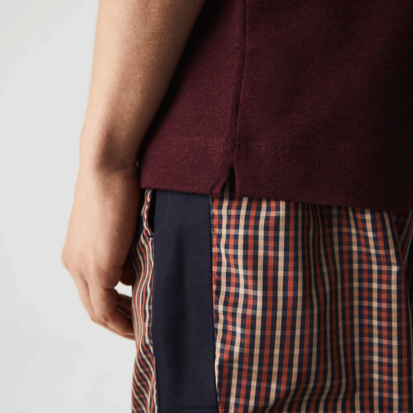 Lacoste smart paris stretch bomull pique polo 4J4X0T764 bordeaux sxl menn