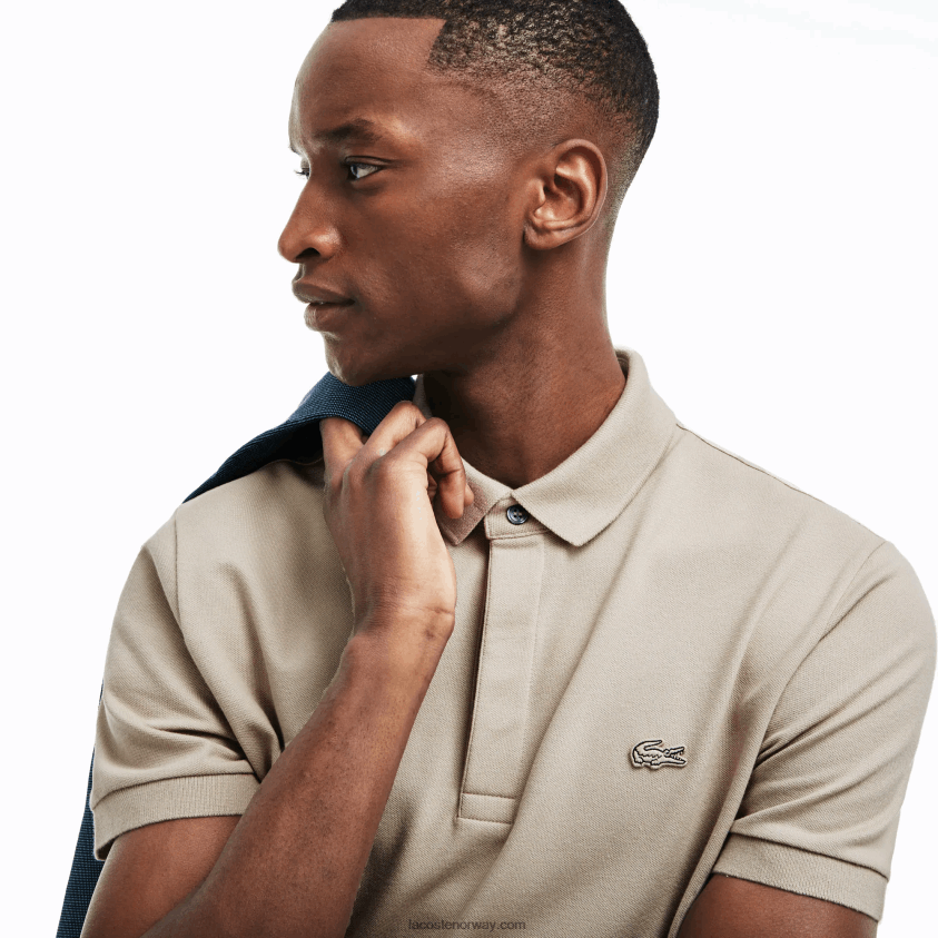 Lacoste smart paris stretch bomull pique polo 4J4X0T79 beige ae0 menn